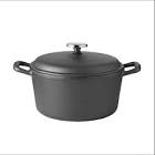 Pre-Seasoned Casserole Dish, Cast Iron, Black, 6qt Lagostina
