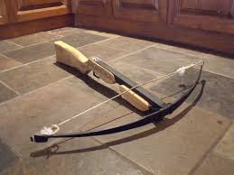 Crossbow With Wooden Stock And Rattan Bow Crossbow Diy Crossbow Bows