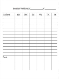 Find the subscription codes for all the data bundles. Free 15 Restaurant Schedule Templates In Pdf Ms Word Excel