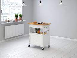 2 shelves and a drawer provide multiple ways to keep your kitchen organized and all of your cooking. Ehemco Kitchen Island Cart Natural Butcher Block Bamboo Top With White Base Walmart Com Walmart Com