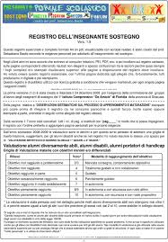 Registro Dell Insegnante Sostegno Vers Pdf Download Gratuito