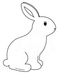 Rabbit, coloring page for the children.hand drawn sketch of animals. Printable Rabbit Coloring Pages For Kids Coloring Page