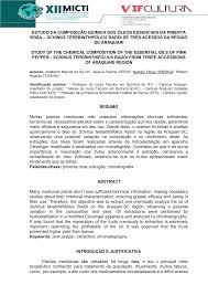 ESTUDO DA COMPOSIÇÃO QUÍMICA DOS ÓLEOS ESSENCIAIS DA PIMENTA ROSA