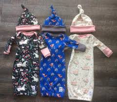 Baby Gown And Hat Slip On With Elastic Bottom Super Soft Etsy