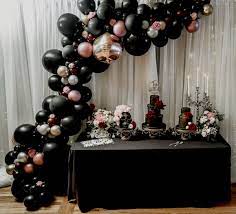 Rose gold black and silver decorations. Rose Gold Black And Silver Party Decorations Novocom Top