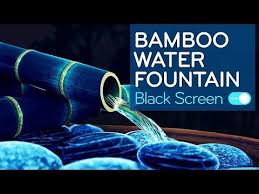 Bamboo Water Fountain Black Screen Water Sounds White Noise For Sleeping 10 Hours Youtube Bamboo Water Fountain Water Fountain White Noise