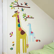 wallies wall play giraffe growth chart vinyl peel and stick decor