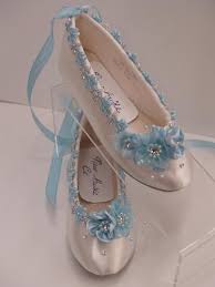 Flower Girls Ballet Style Slipper Blue White Silver Something Etsy Flower Shoes Wedding Shoes Ballet Fashion
