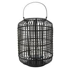 Lanterne En Bambou Noir Et Verre Maisons Du Monde Schwarzer Bambus Laterne Garten Terrassen Teppiche