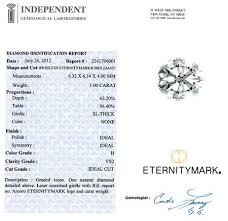 1 Carat Ideal Cut Eternitymark Round Brilliant Diamond Center 18kt Bridal Set