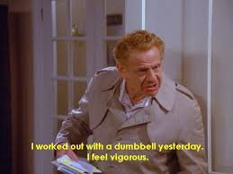 28 weeks later★remix by franky costanza percussive escape 01. I Worked Out With A Dumbbell Yesterday I Feel Vigorous Seinfeld Memes