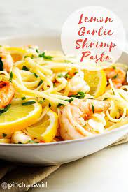 Lemon Garlic Shrimp Pasta 20 Minutes Pinch And Swirl Easy Pasta Recipes Lemon Garlic Shrimp Pasta Shrimp Pasta Recipes Easy