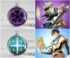 5 Leaf Clover Black Clover Asta Grimoire Black Clover Asta Grimoire Necklace Pendant Black Clover Anime Black Clover Manga Anime