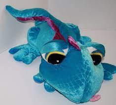 Big Aqua Blue Iguana Lizard Soft Toy Stuffed Purple Spikes Tongue Out Gecko 20 Soft Toy Manhattan Toy Iguana