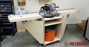 I built mine to organize my shop and get all the stuff off the floor that had been piling up for years with no have. How To Build A Mobile Miter Saw Station With Plans Fixthisbuildthat