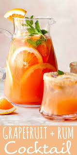 Grapefruit Rum Cocktail Refreshing Cocktail Recipe Rum Cocktail Easter Desserts Recipes