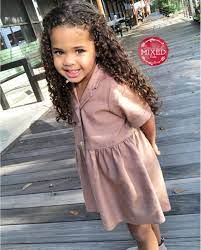 Kinsley 3 Years African American Caucasian Curly Girl Hairstyles Hair Styels Cute Kids
