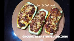 These stuffed zucchini boats are easy to make but take just a little bit of time. Spicy Ground Beef Stuffed Zucchini Zucchini Boats Youtube