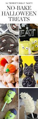 16 Terrifyingly Tasty No Bake Halloween Treats Halloween Treats Easy Halloween Food Halloween Goodies