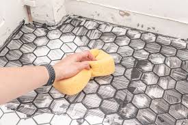 Begin laying your tile in. Can You Tile Over Linoleum Flooring Maria Louise Design