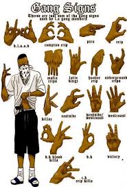 Is the lingo and signals just our gang signs. Sign Language Verses Gang Signs
