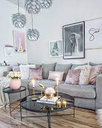 I was inspired by her love for pink but i wanted to incorporate the pinks via accent pieces. Pink Grey Living Room Interior Decor Decor Interior Living Living Room Decor Apartment Pink Living Room Gold Living Room