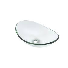unbranded slipper glass vessel sink in