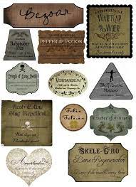Things to fill your jar with (water with food coloring, glitter, toy bugs) cut out each of the potion labels and coat the back of them with mod podge. Describe Your Pin Harry Potter Potion Labels Harry Potter Printables Harry Potter Potions