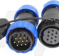 HangTon HE29 10 Pin Outdoor Waterproof Electrical Power 10A Circular Connector Male Female Cable Plug for 14AWG Wire Threaded