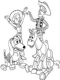 Jessie toy story drawing easy. Toy Story Woody And Jessie With Friends Coloring For Kids Toy Coloring Home