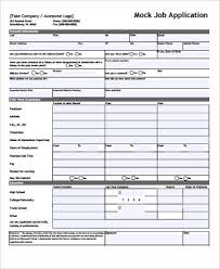 free 8 sample printable job application templates in ms word pdf