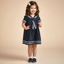 Beatrice George Blue Cotton Sailor Dress Childrensalon In 2020 Girls Sailor Dress Vintage Kids Fashion Black Kids Fashion