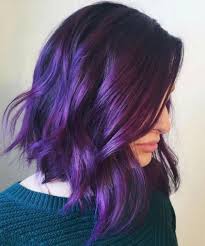Exclusive Purple Hair Color For Medium And Shoulder Length Hair 2019 Messy Hairstyle Purple Ombre Hair Short Purple Hair Cool Hair Color