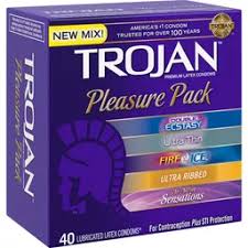 Includes one 3 count box of trojan fire & ice dual action condoms. Trojan Pleasure Pack Double Ecstasy Ultra Thin Fire Ice Ultra Ribbed Her Pleasure Sensations Lubricated Latex Condoms Variety Pack 40 Ct Box Shop 99 Ranch Market