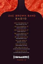 Zac Brown Band Radio Returns To Siriusxm With Live Concert