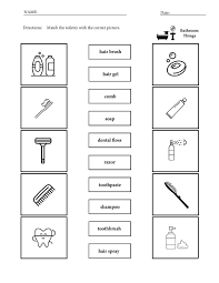 Bathroom Things Toiletries Vocabulary Worksheets For Children Match Draw Writ Kindergarten Worksheets Kindergarten Worksheets Printable Vocabulary Worksheets