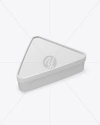 Glossy Triangular Box Mockup Half Side View High Angle Shot In Box Mockups On Yellow Images Object Mockups Box Mockup High Angle Shot High Angle