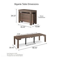 Gigante Transformer Extending Wood Console Table Expand Furniture Wood Console Table Wood Console Expand Furniture