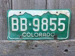Colorado License Plate Bb 9855 For Sale Vintage Colorado Car Tag Co Bb9855 Old License Plate Coloradocartag Cobb98 Old License Plates License Plate Plates