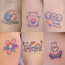 Hình xăm bông sen cute ý nghĩa ở cổ tay. 37pcs Waterproof Tattoo Stickers Become Cute Little Fresh Cartoon Girl Lasting Simulation Japanese Style Korean Dark Style Lazada