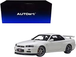 Nissan Skyline GT-R (R34) V-Spec II RHD (Right Hand Drive) White 118 Model  Car | eBay