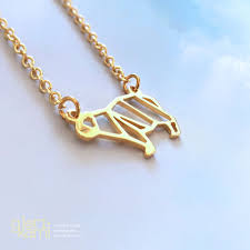 Wombat Origami Necklace Animal Jewelry Gift For Mom For Best Friend By Glorikami On Etsy In 2020 Geometric Animal Necklace Gifts For Mom Pet Necklace
