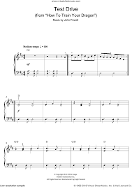 Powell Test Drive From How To Train Your Dragon Sheet Music Beginner For Piano Solo Beginners