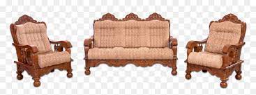 Brown leather sofa on white background. Wooden Sofa Coimbatore Wooden Sofa Set Image Download Hd Png Download Vhv