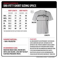 Ironville Size Charts Dri Fit T Shirts Powerlifting