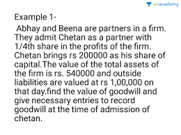 Hidden Goodwill In Hindi Hindi Admission Of A Partner Simplified Class 12 Unacademy