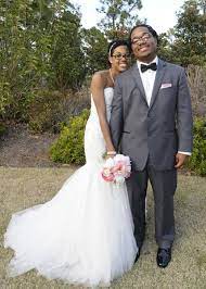 Natural Hair Bride And Groom With Locs Black Love Married Bow Tie Pearls Glasses No Make Up Wed Natural Hair Bride African American Brides Bride Inspiration