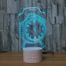 Firetruck Tractor 7 Led Color Changing Lamp 3d Optical Illusion Night Light Cool Soft Light Safe