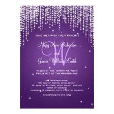 Elegant Wedding Night Dazzle Purple Invitation Purple Wedding Invitations Purple Invitations Fun Wedding Invitations
