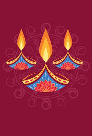 Oil lamp vector illustrations of 3 beautiful diwali lamps for your hinduism, sikh, kolam, swanti and traditional culture graphics. Diwali Holiday Background Graphic Design With Lamps Clipart Image